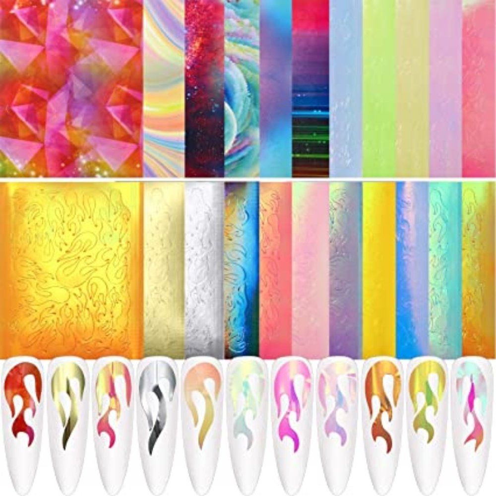 3d Fire nail sticker